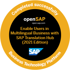 Badge Open SAP - Language